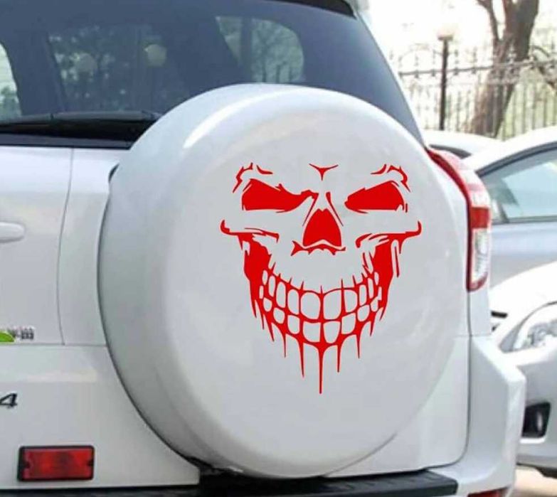 Автомобільна наклейка чорного кольору великий череп 50х60 см вінілова