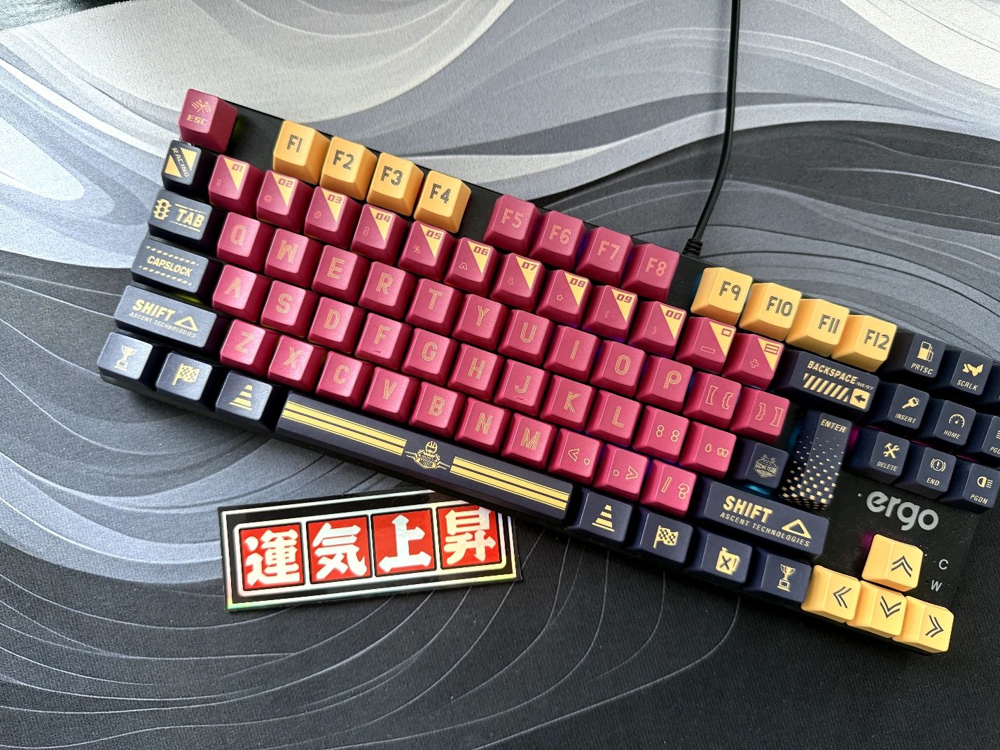 Keycapy | Racing Style | Czerwono-Żółte | Nowe + Naklejka gratis