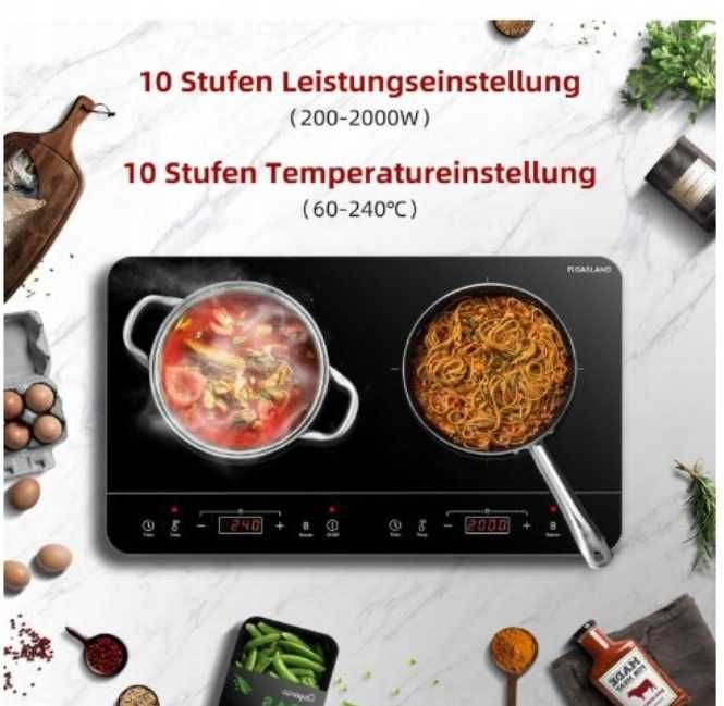 GASLAND Chef IH60BT podwójna płyta indukcyjna 2800W TIMER BLOKADA