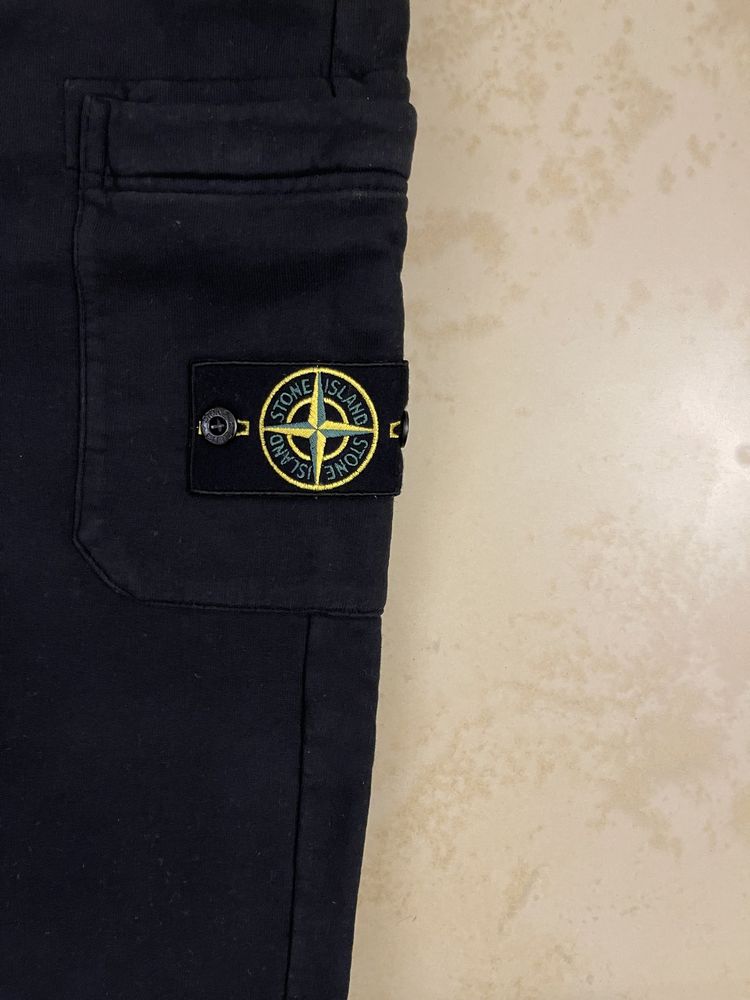 Штаны Stone Island Classic Black Patch Sweatpants Стон Айленд Оригинал