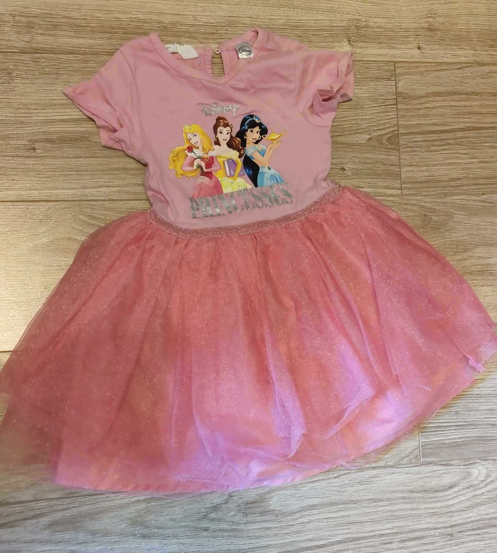Sukienka Disney księżniczki, krótki rękaw, H&M, 98