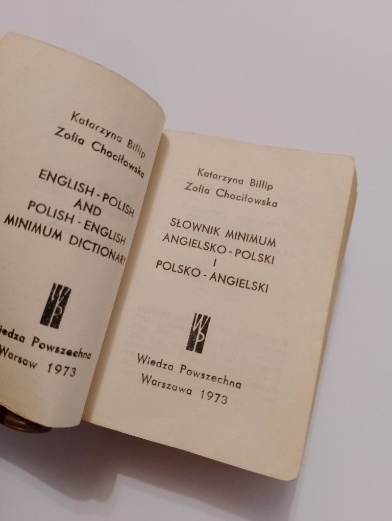 SŁOWNIK angielsko-polski i polsko-angielski, kieszonkowy, słowniczek