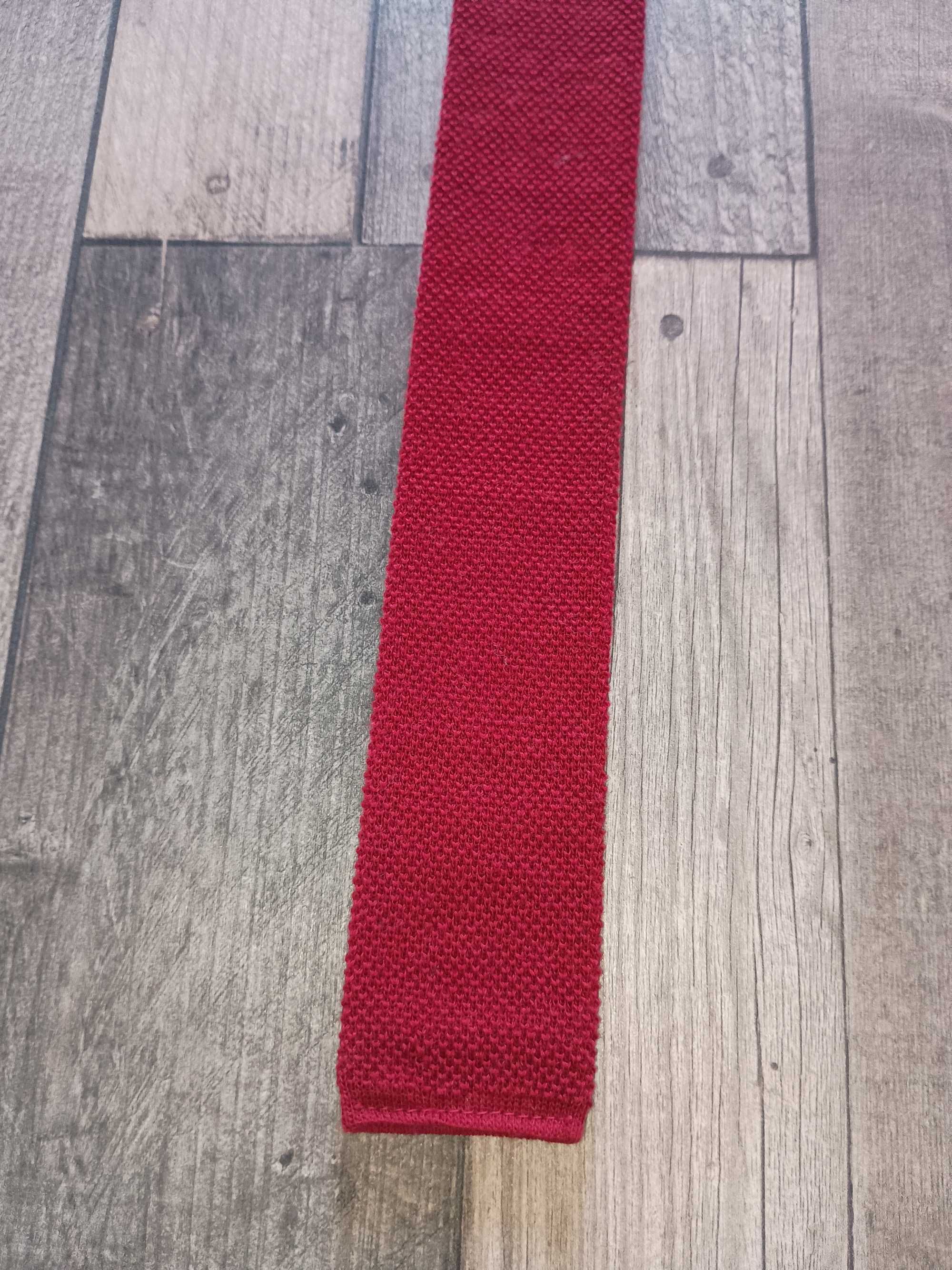 Krawat męski Knit 100% wełna