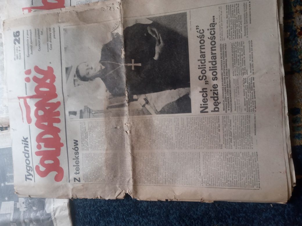 Retro stary tygodnik solidarność