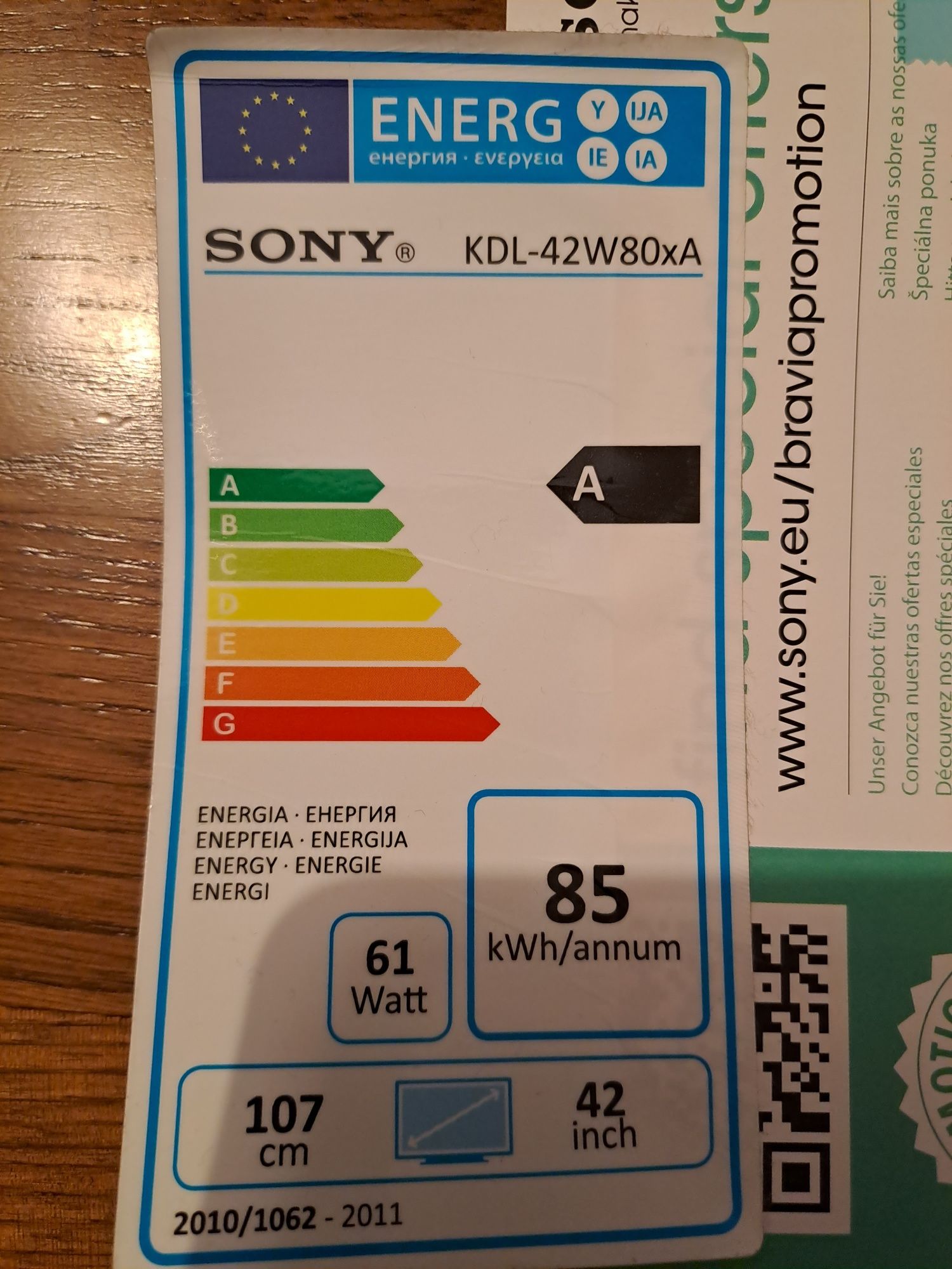 TV Sony KDL-42W805A c/ avaria