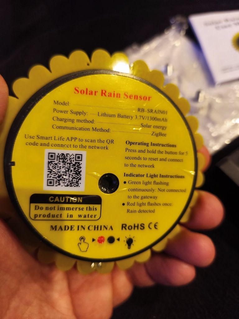 Sensor de chuva solar