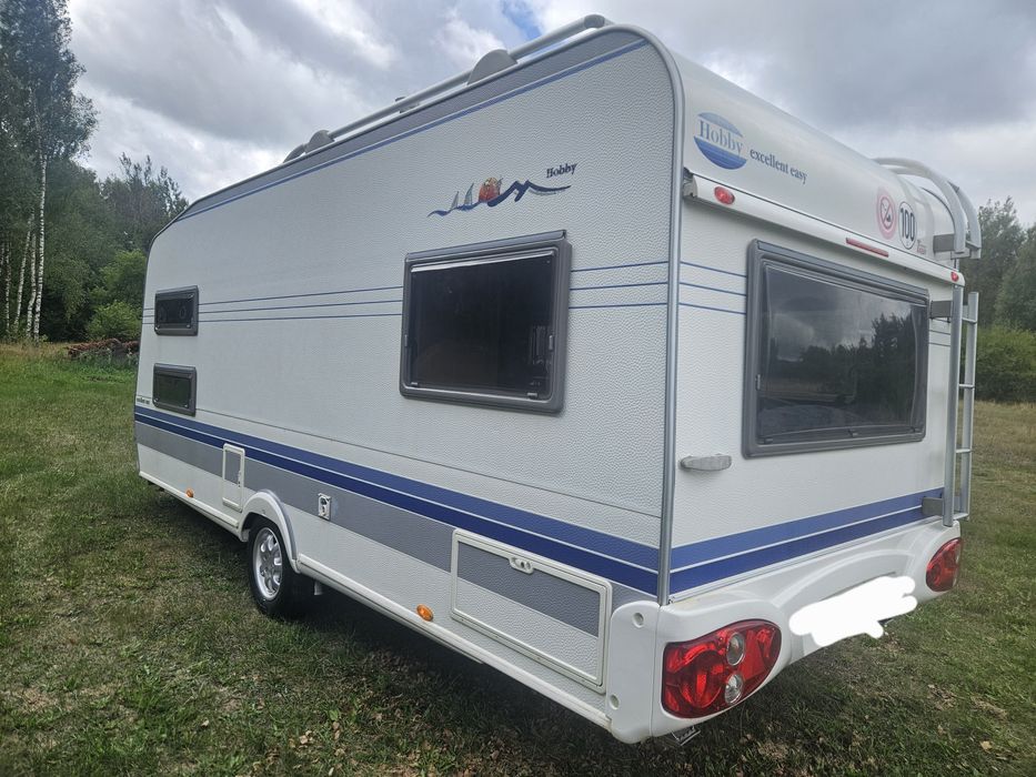 Przyczepa kempingowa Hobby 495 z 2006 przedsionek 6-7os.