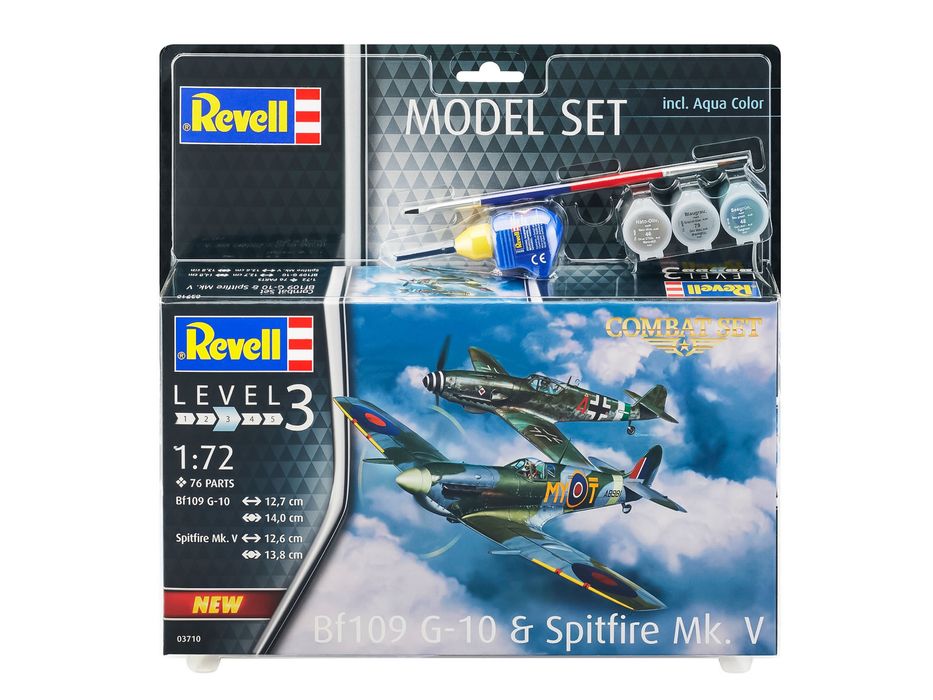 Model do sklejania SET 03710 Revell 63710 COMBAT SET BF109G-10&SPIT