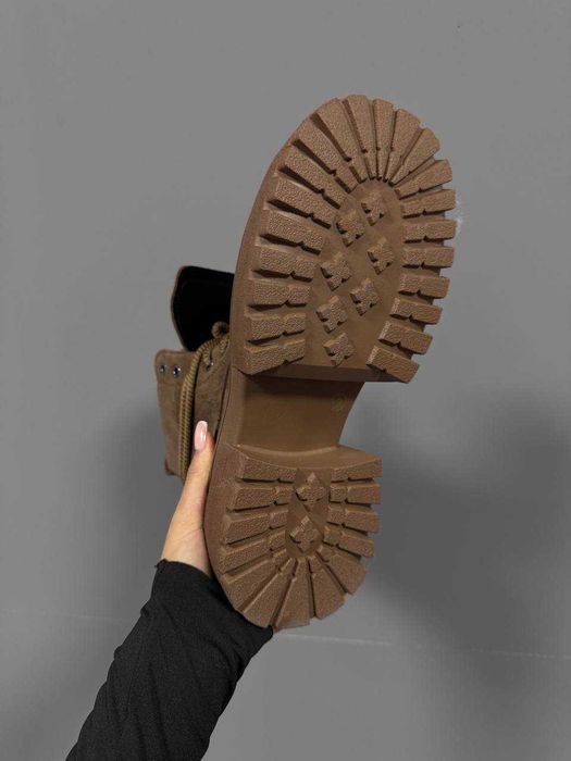 Черевики MIU MIU Boots Brown Fleece / черевики Міу Міу Бутс коричневі