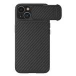 Nillkin Synthetic Fiber S Case etui iPhone 14 z osłoną na aparat czarn