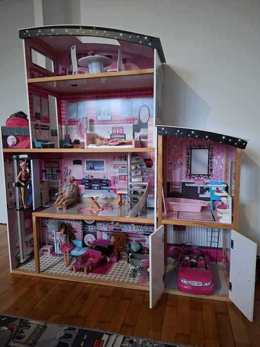 Duży Domek Barbie + Domek dla lalek - Idealny Prezent na Mikołajki