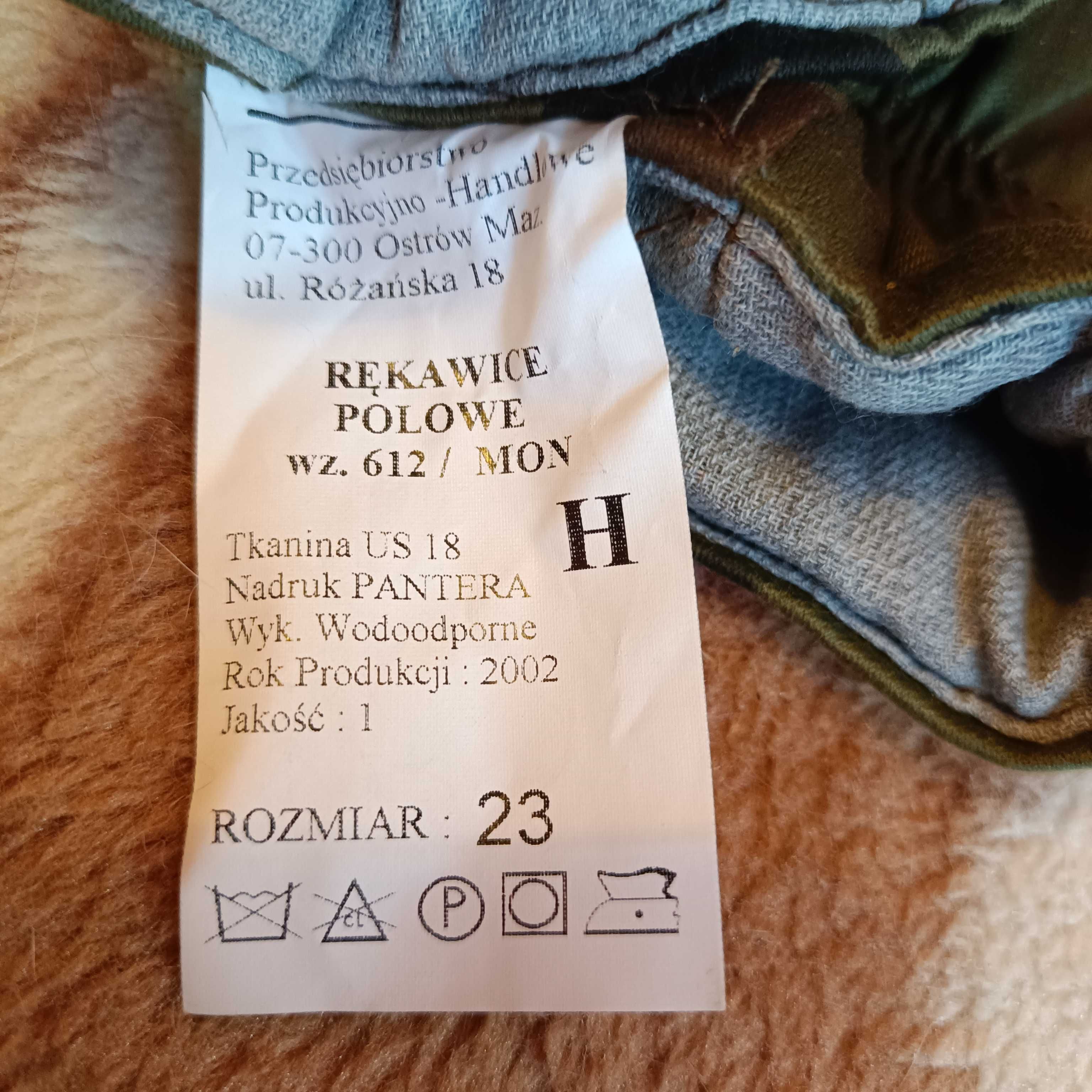 Rękawice polowe zimowe wodoodporne wz. 612/MON - wz. 93 Pantera
