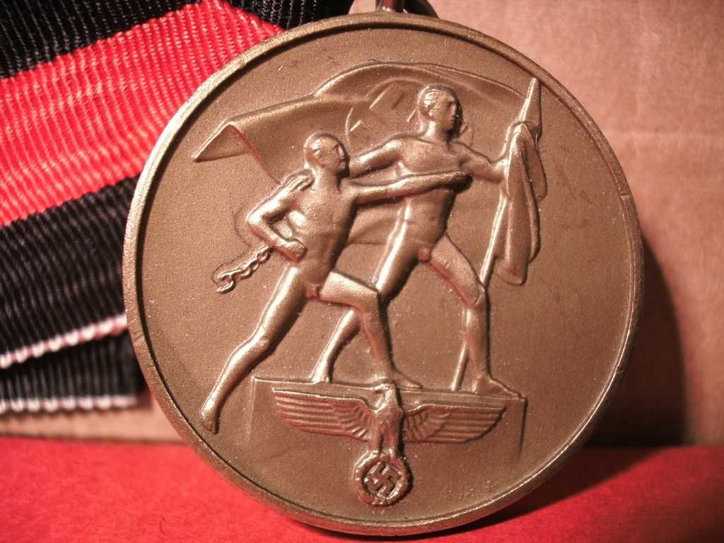 Medalha Anexação Sudetenland 1 Out. 1938 - Alemanha - 3º Reich - WW2