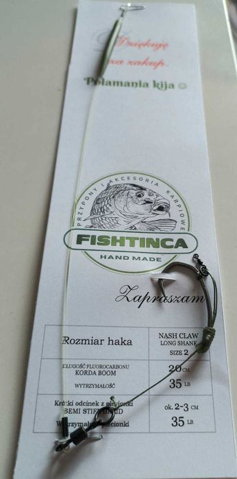 Przypon karpiowy Combi rig-łamaniec hak Nash Claw- Korda Boom 35lb