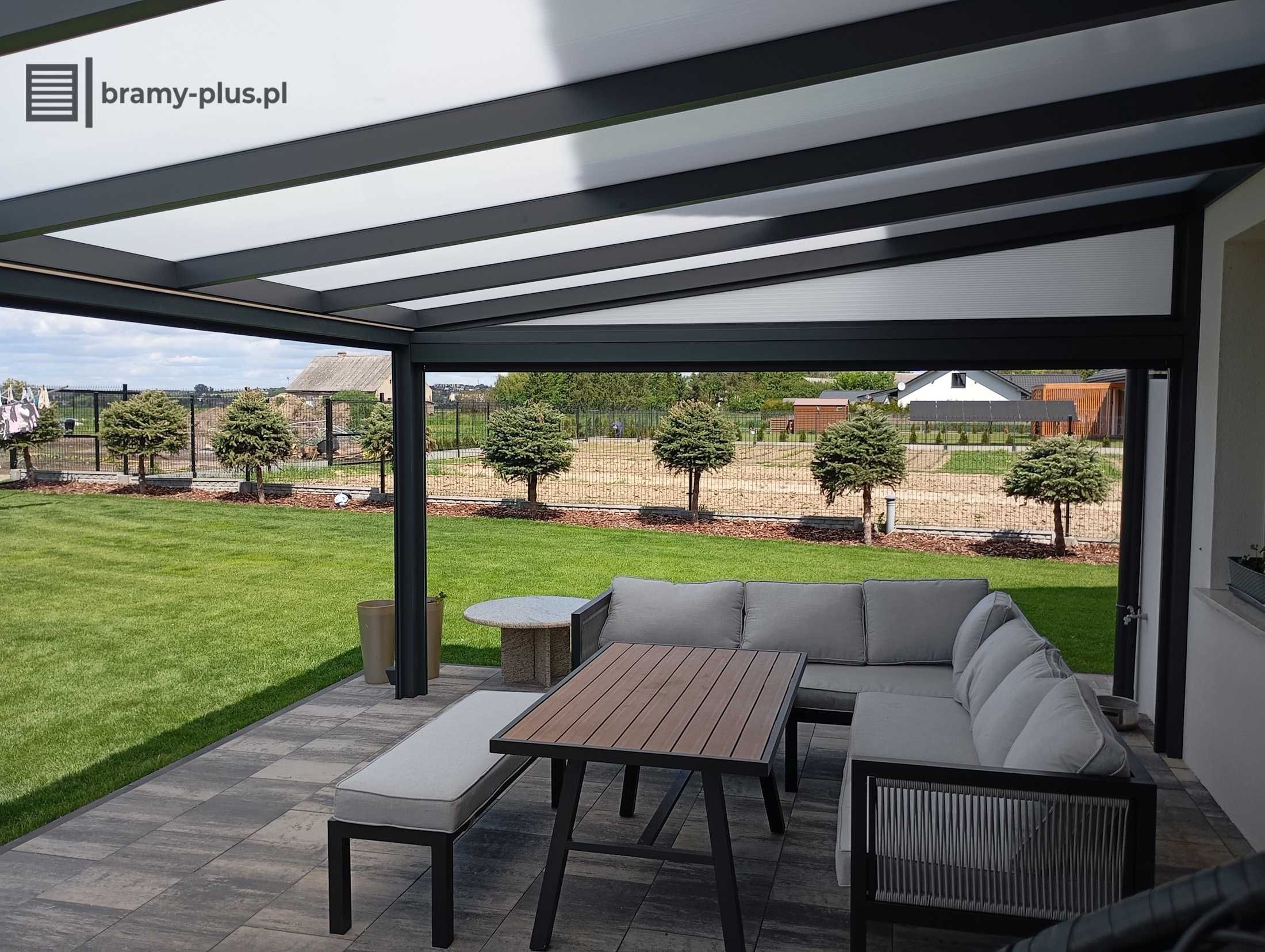 Pergola aluminiowa zadaszenie tarasu z aluminium 6x3 inne rozmiary
