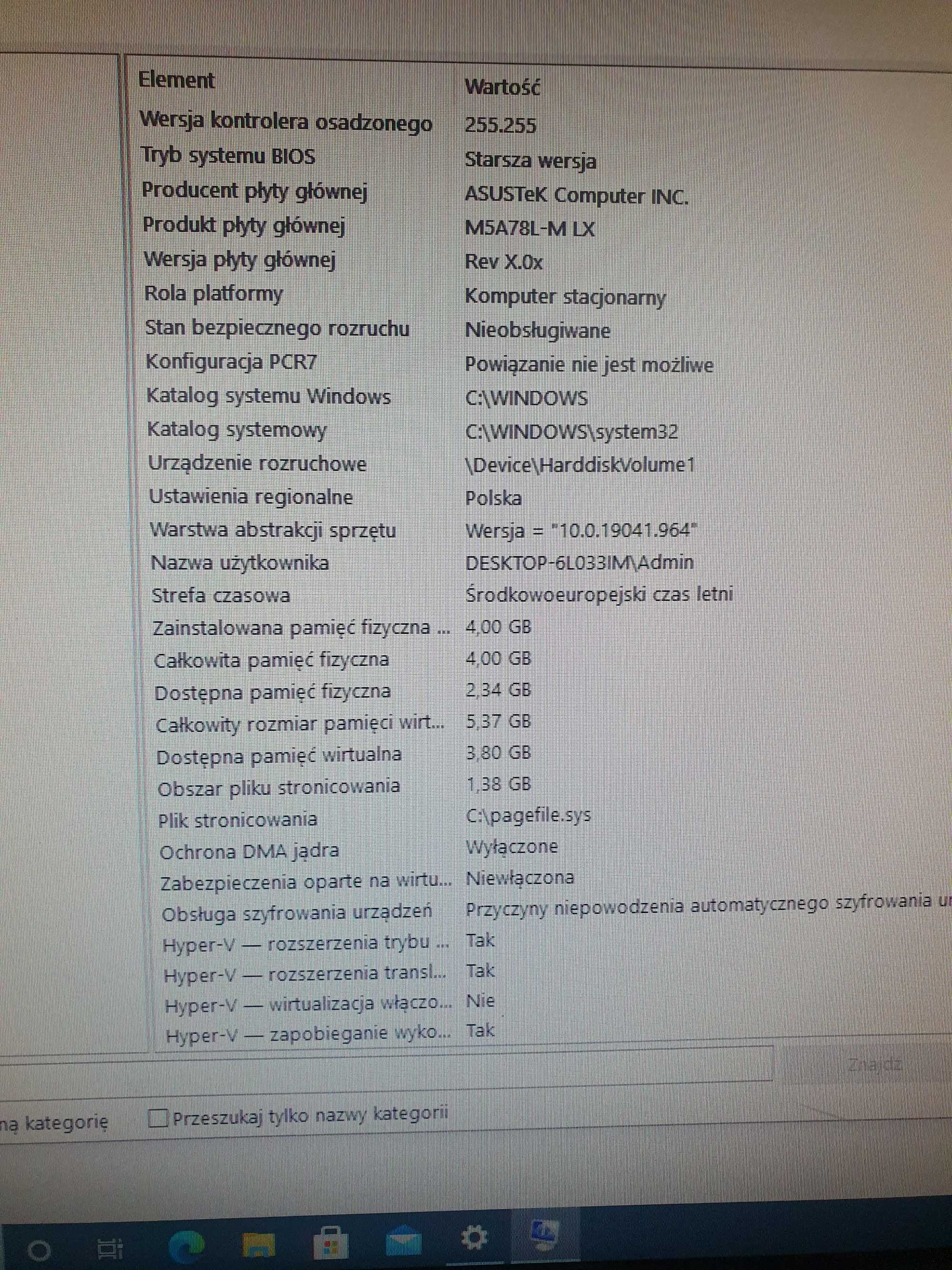 Komputer stacjonarny 270 GB