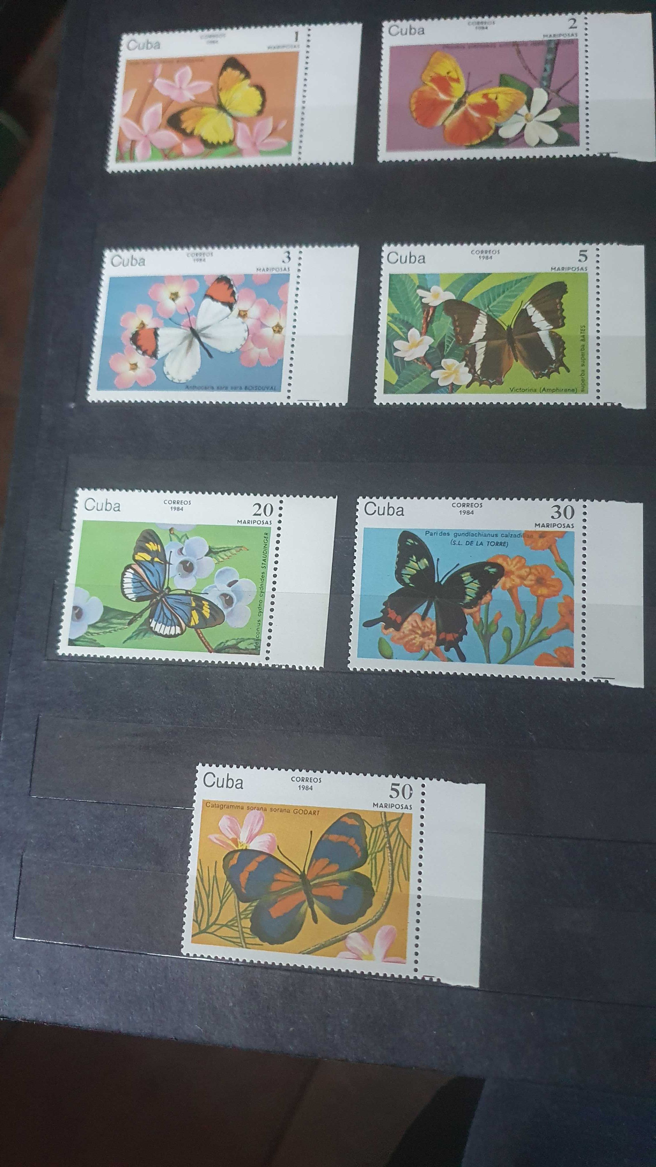 Znaczki pocztowe Kuba motyle