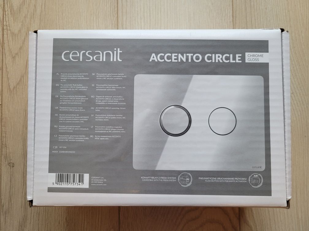 Przycisk pneumatyczny do WC Accento Circle CHROME GLOSS - CERSANIT