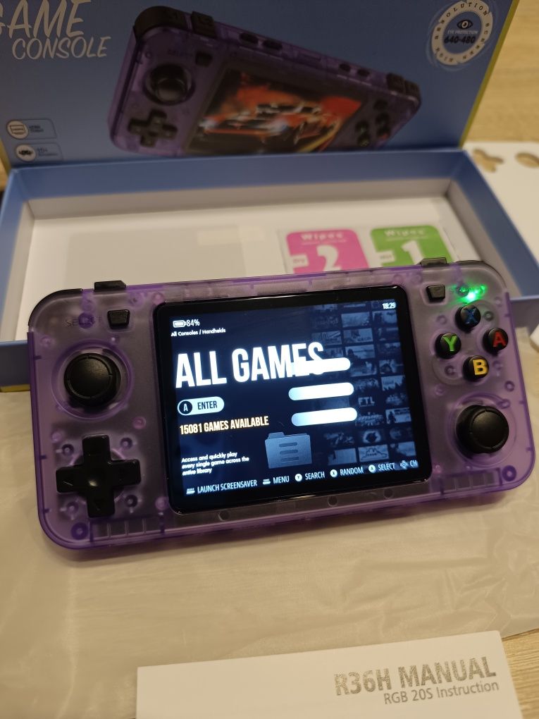 Konsola przenośna R36H 15000 gier GameBoy Pegasus PS1 emulator NOWA
