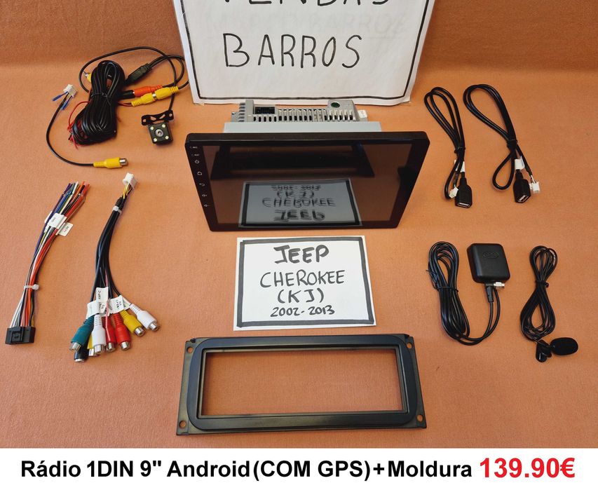 (NOVO) Rádio 2DIN • Jeep CHEROKEE • (XJ) (KJ) (KL) • Android GPS
