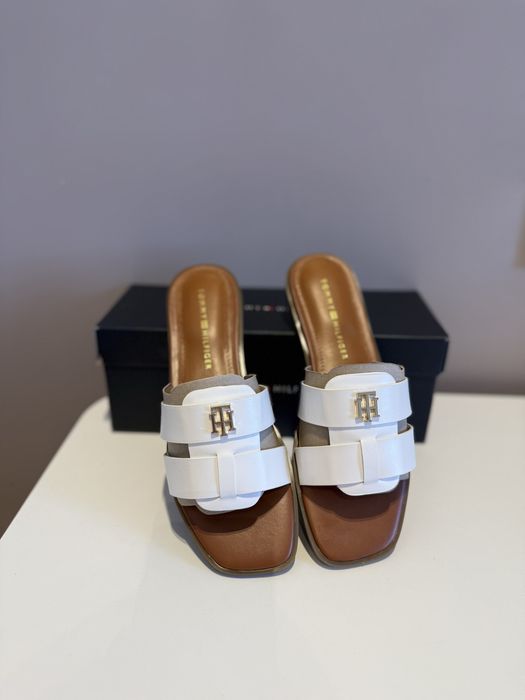 Шльопанці слайдери білі tommy hilfiger, 36 розмір, Pixee Flat Slide