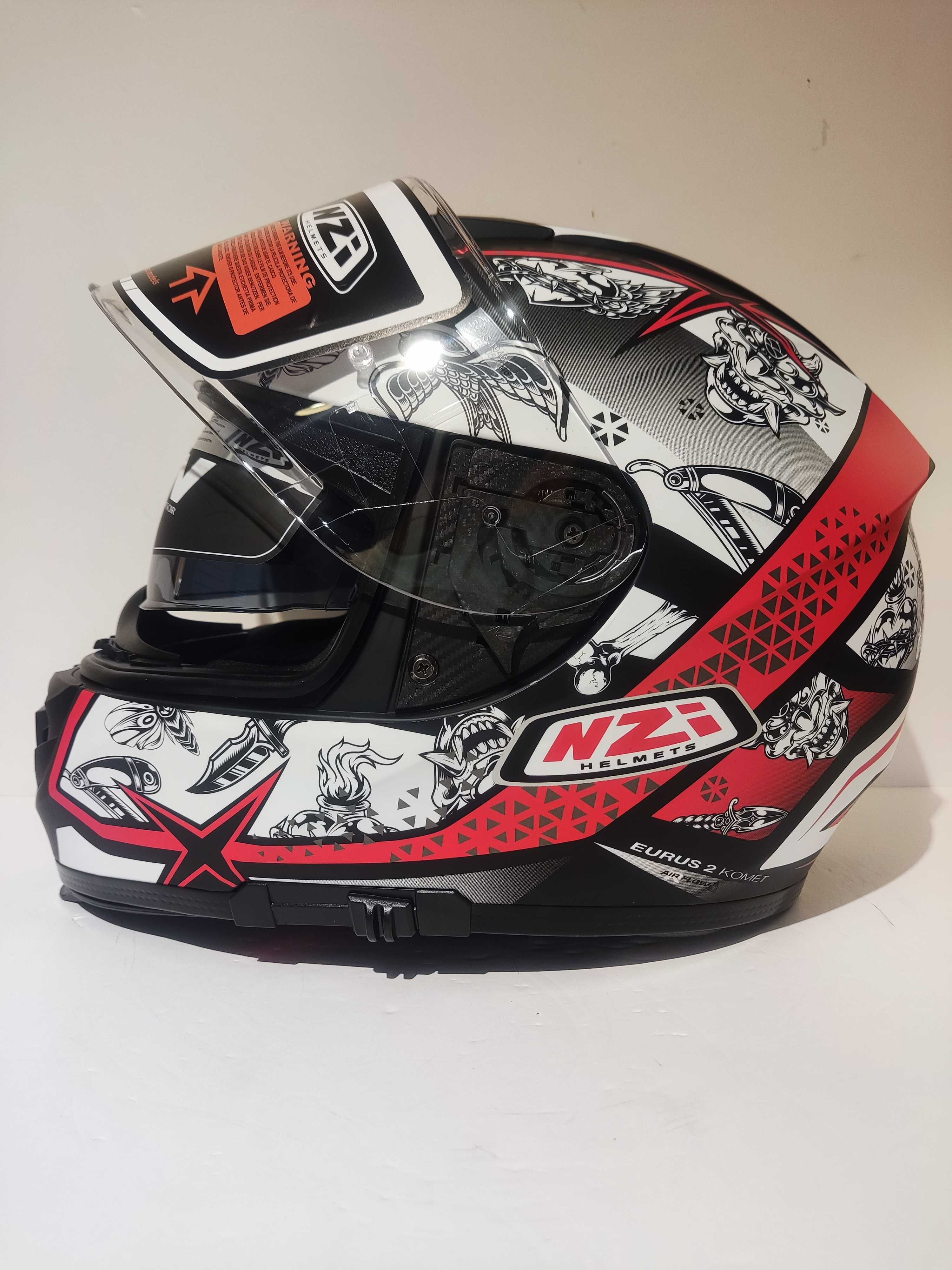 Capacete NZi integral dupla-viseira mota scooter novo