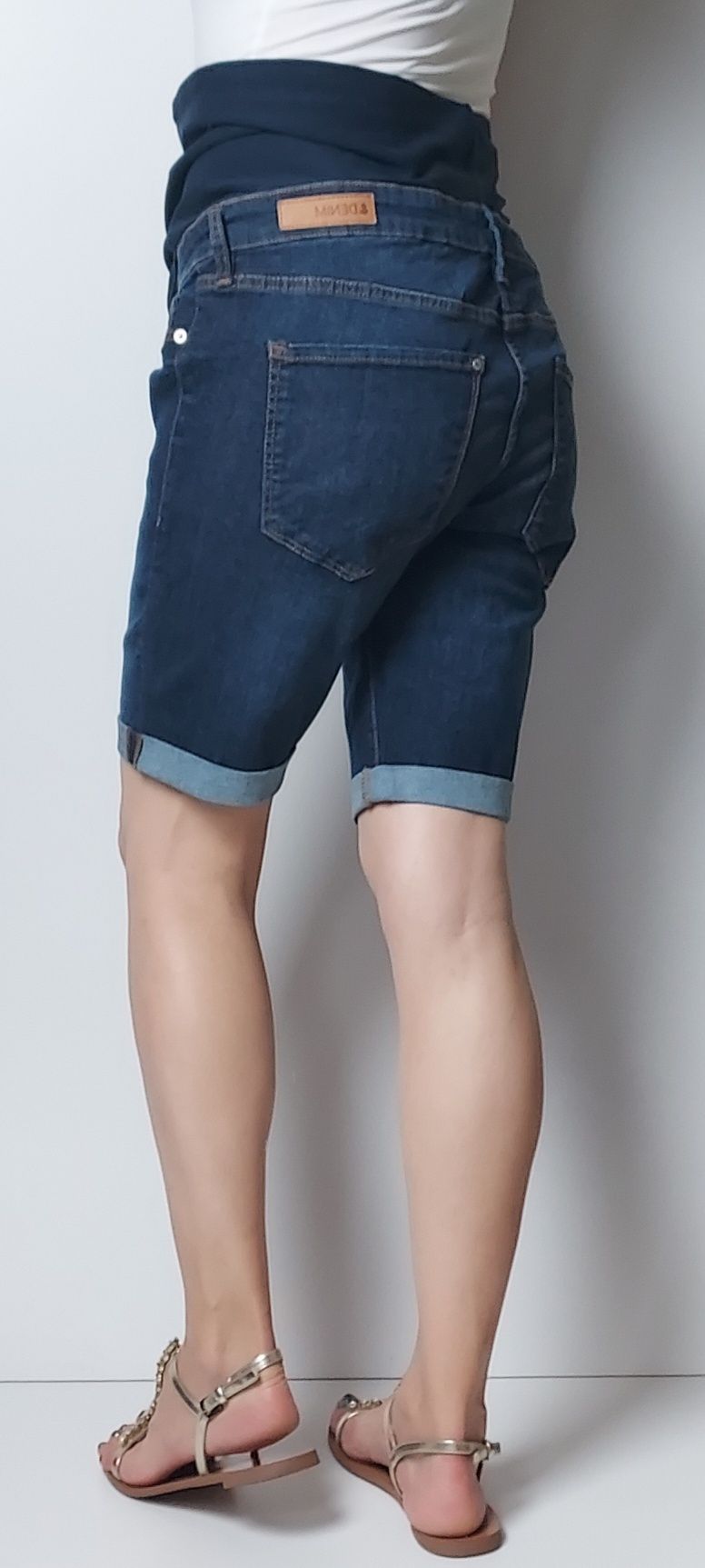 H&M MAMA_jeansowe ciążowe spodenki_42/XL