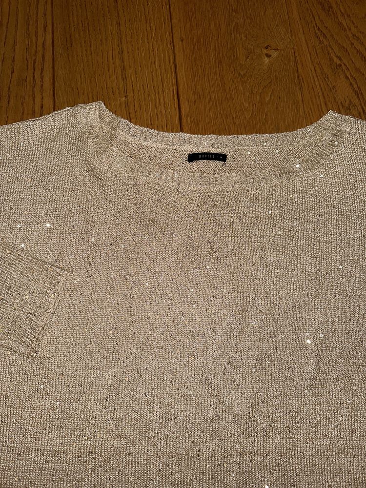Sweter złota nitka, tunika, MOHITO, rozm. M