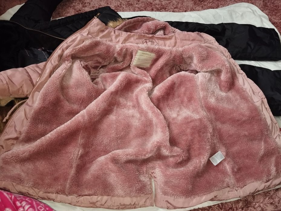 Куртка зимняя парка с мехом  на 6-7 лет