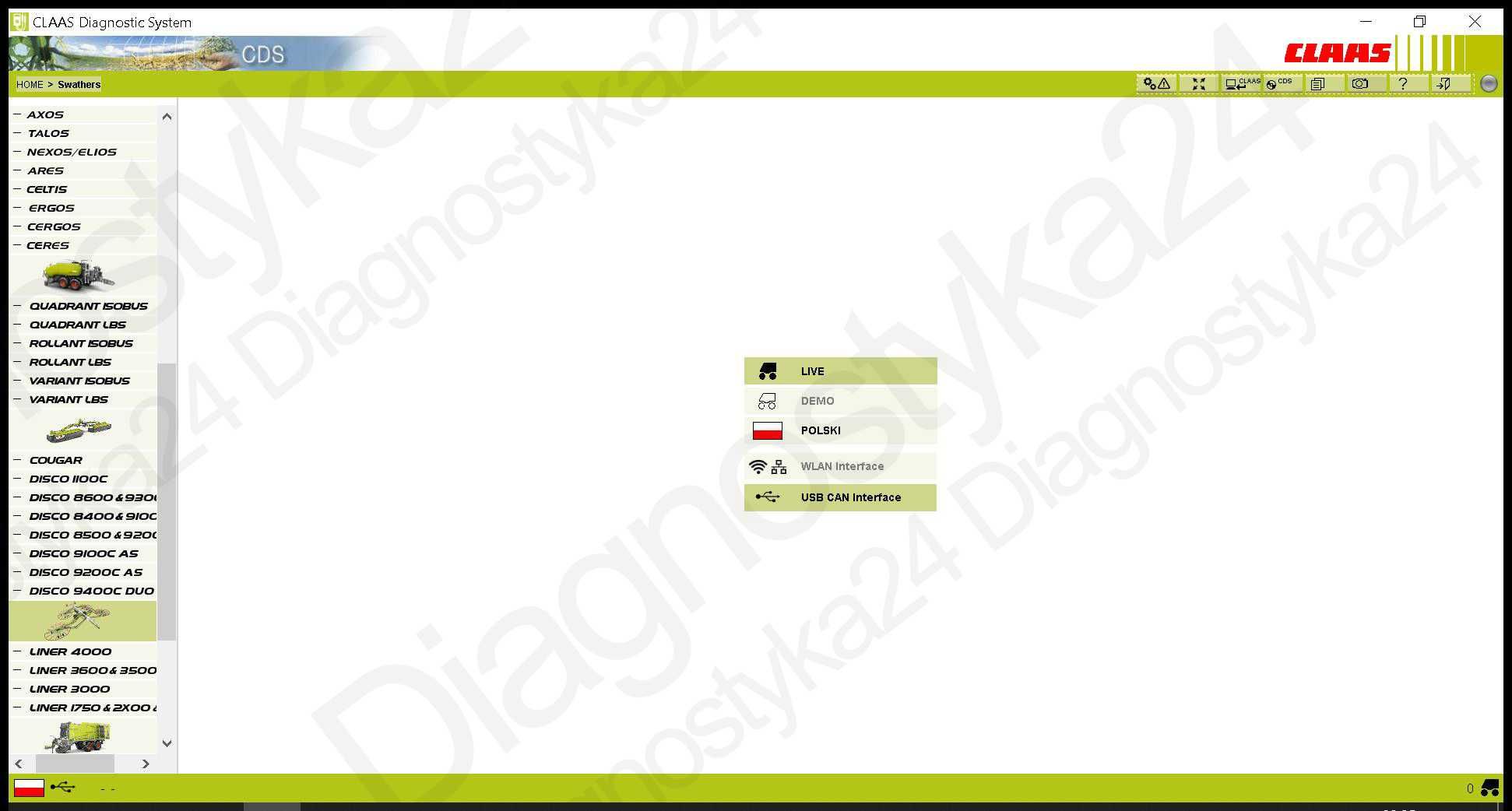 ZESTAW DIAGNOSTYCZNY Claas CAN USB Serwisówka ASO Maszyny Rolnicze