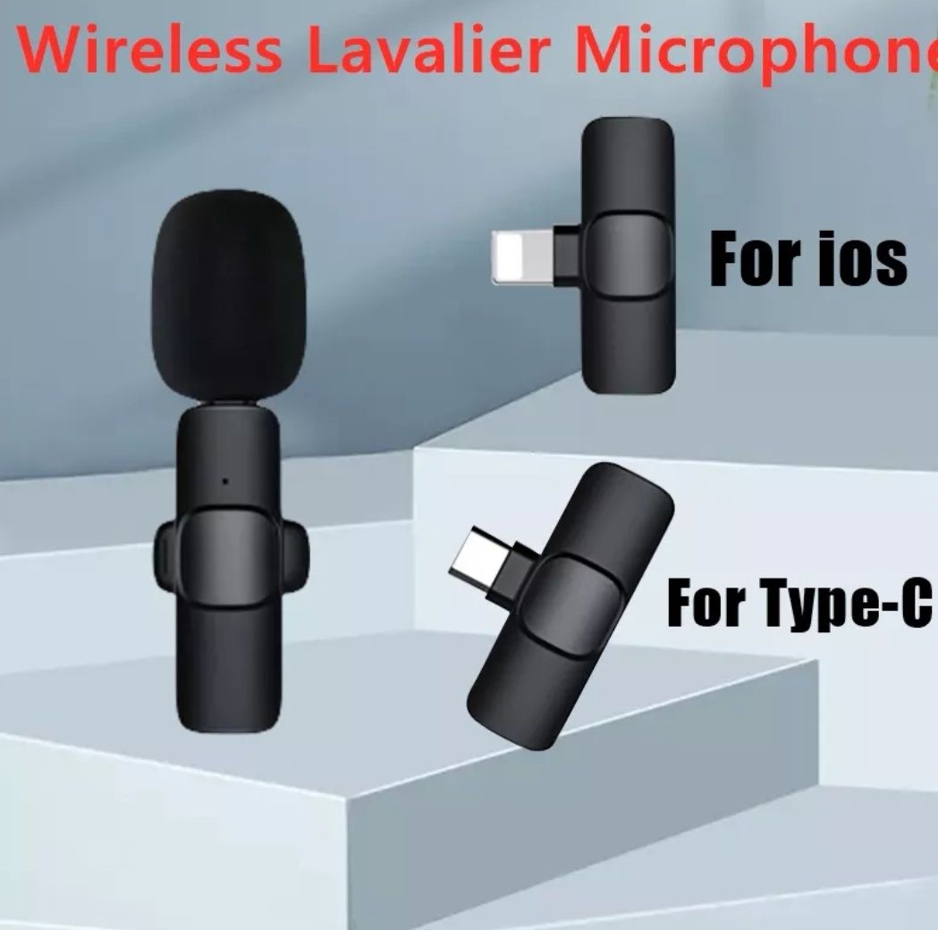 Безпроводной петличный микрофон  петличка айфон lightning IOS iphone