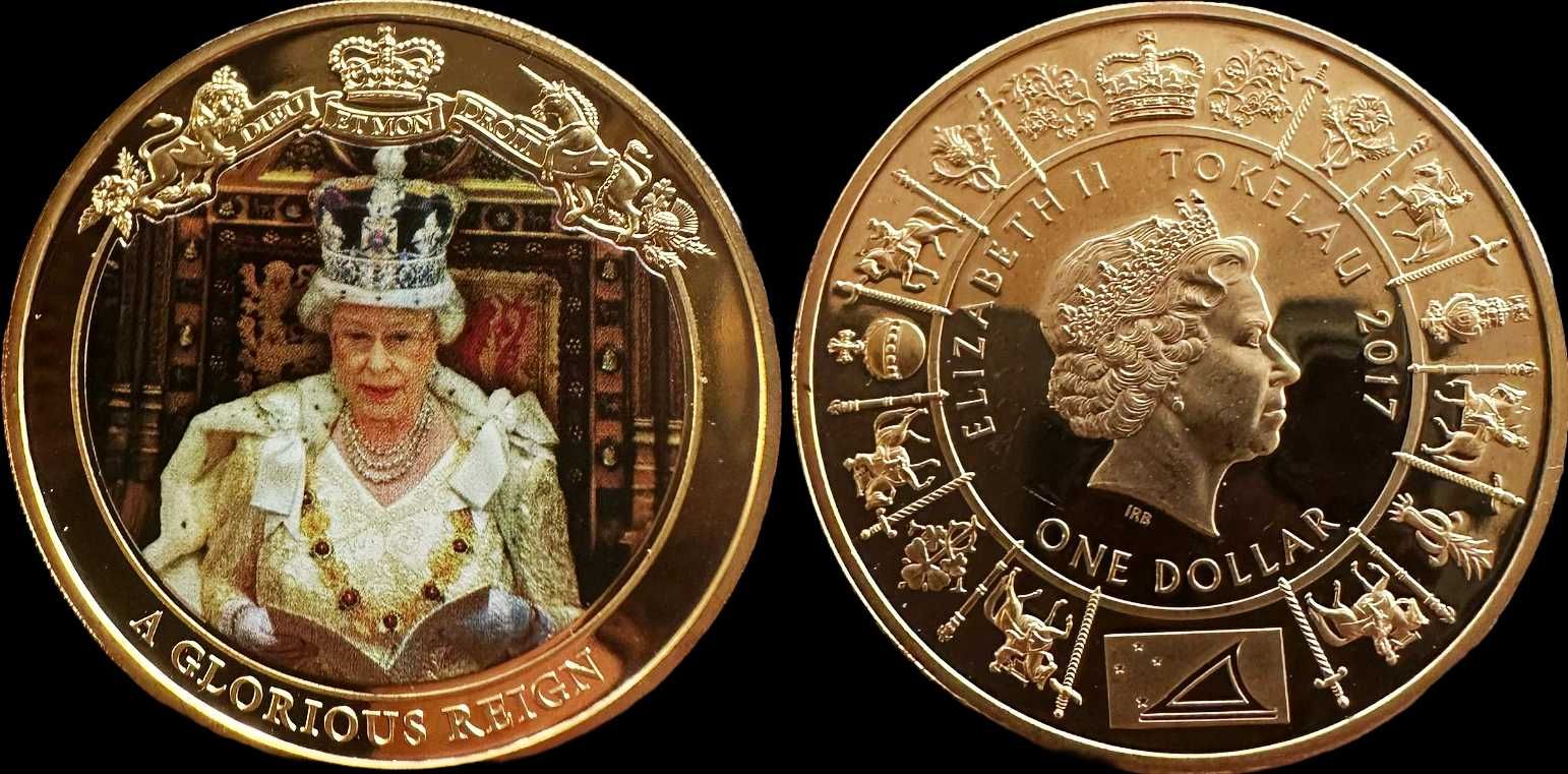 Moeda de 1 Dollar - 2017 - Tokelau - Um Reinado de Glória