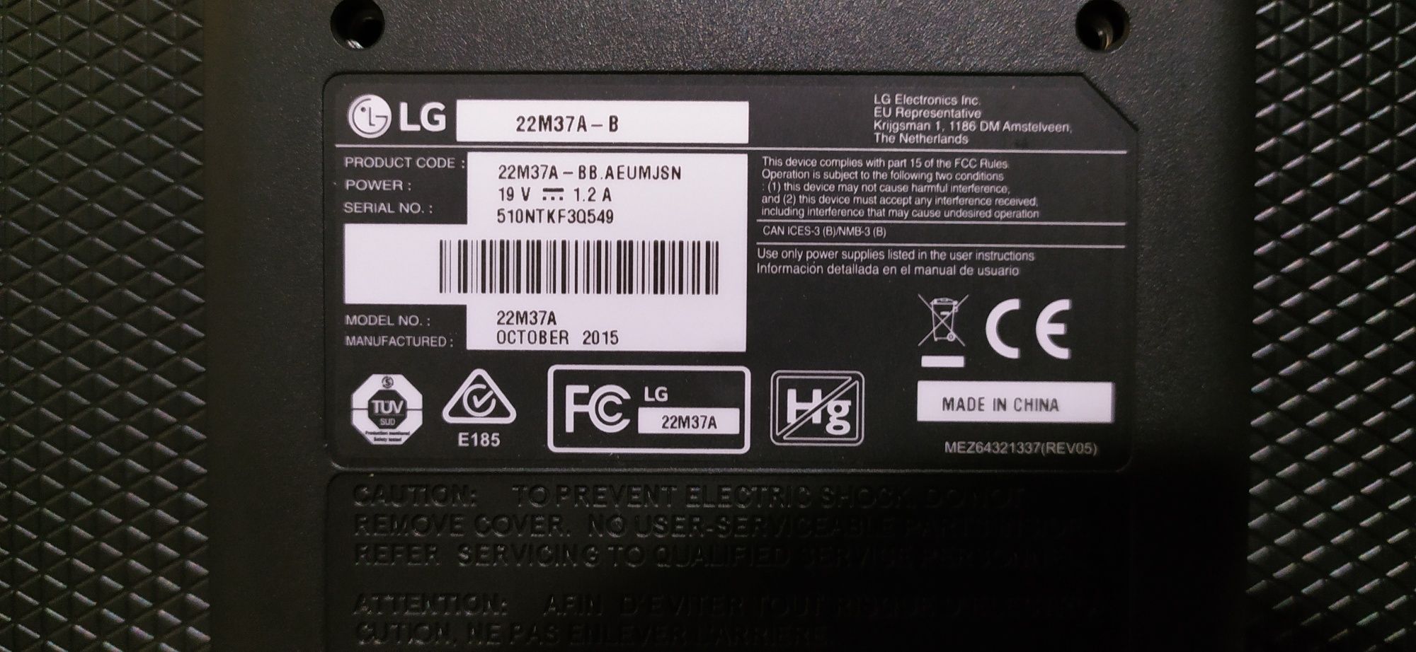 Monitor LG 22 Cali VGA Ładny