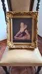 Pintura Vintage - Mulher Lendo