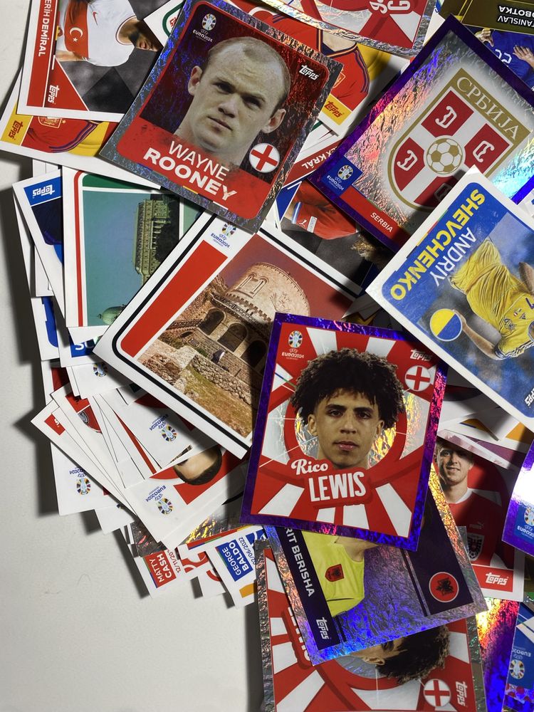 Cromos regulares da Topps do Euro 2024