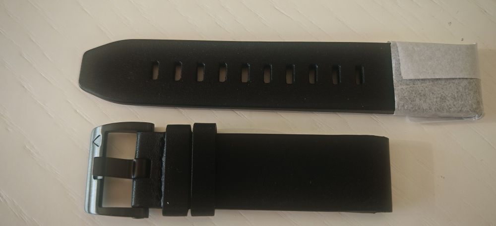 Fabrycznie nowy pasek do zegarka Garmin QuickFit 22 - Skórzany czarny