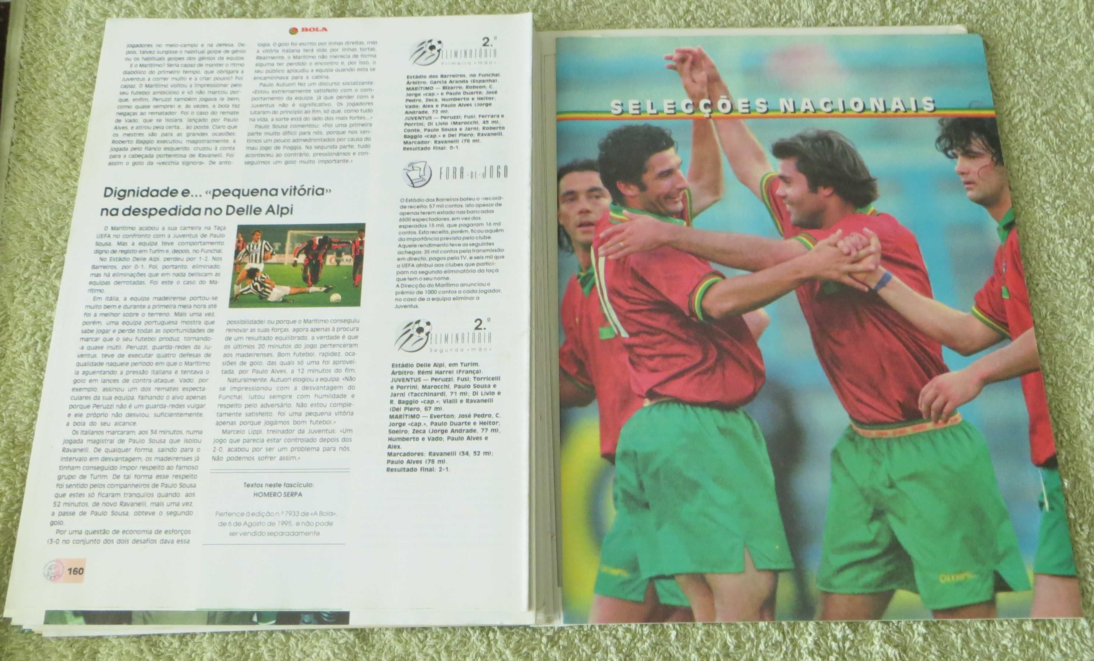 Livro Anuário Futebol 94/95 - A Bola - Uma Época de Futebol - Novo