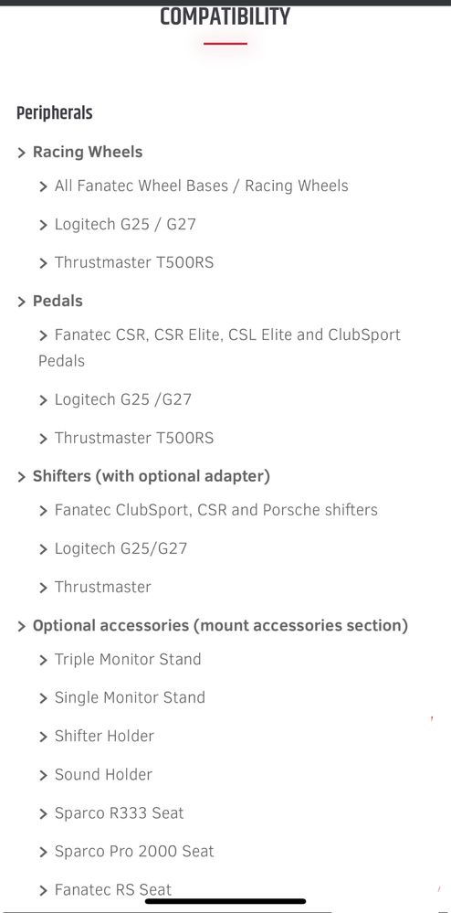 Fanatec Rennsport cockpit V2