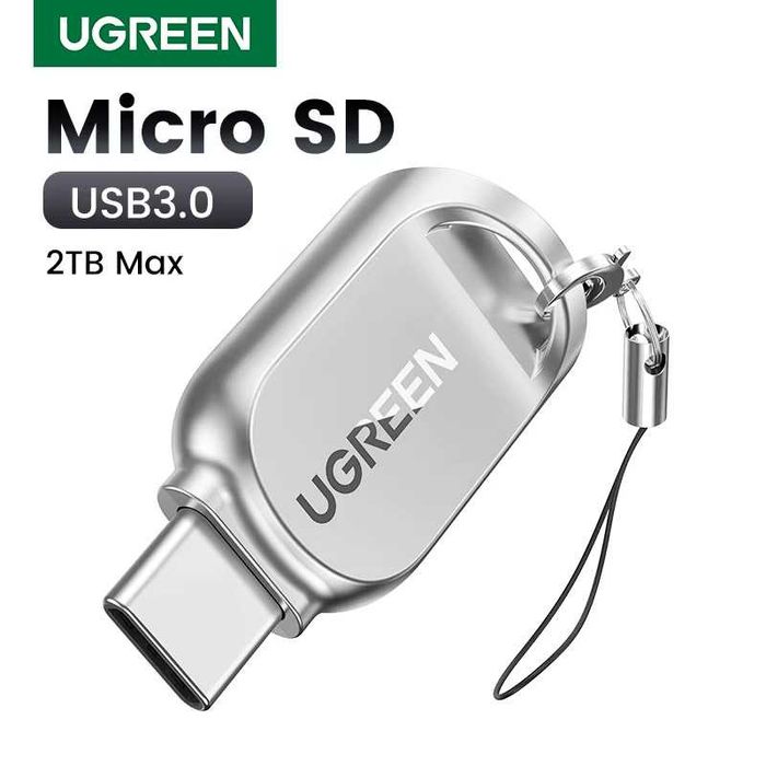 Card Reader UGREEN USB Type-C USB 3.0 Micro SD TF Картридер 5 Гбит/с