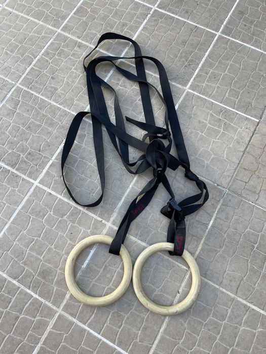 Argolas Olímpicas De Madeira Com Cintas