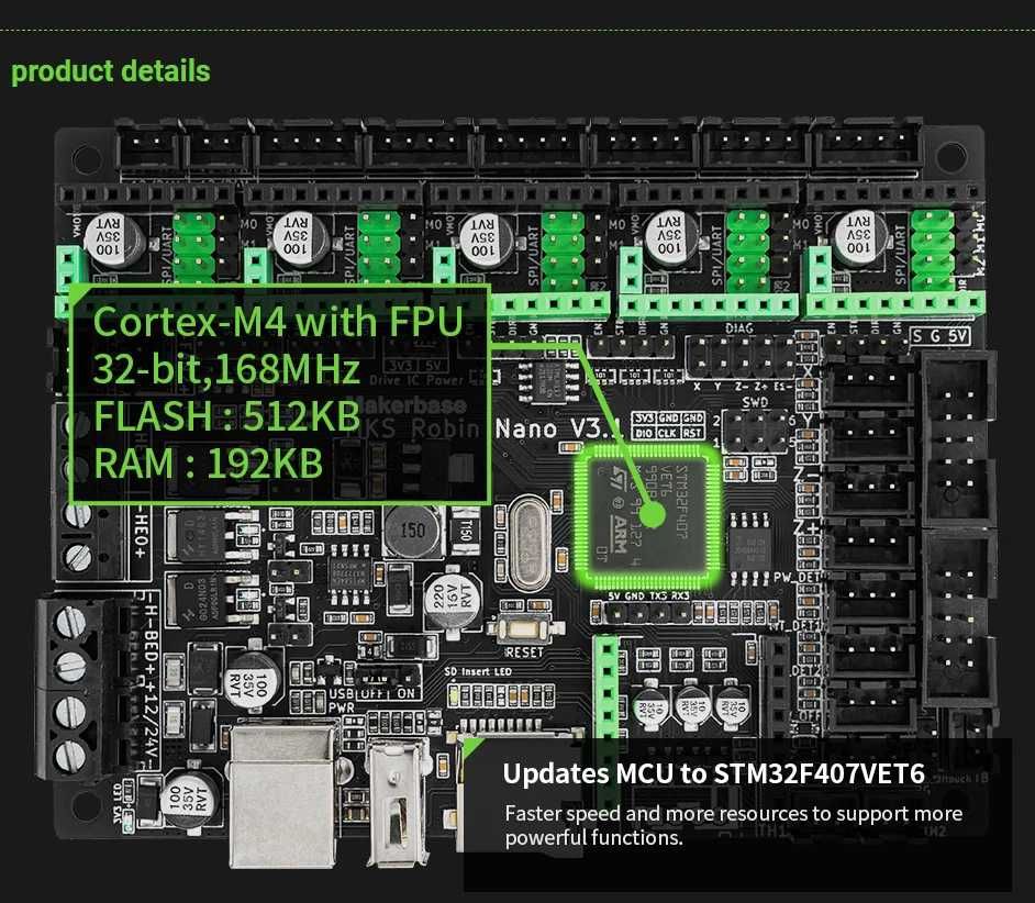 Makerbase Mks Robin Nano V3.1 + MKS TS35 дисплей + TMC2209 + WIFI