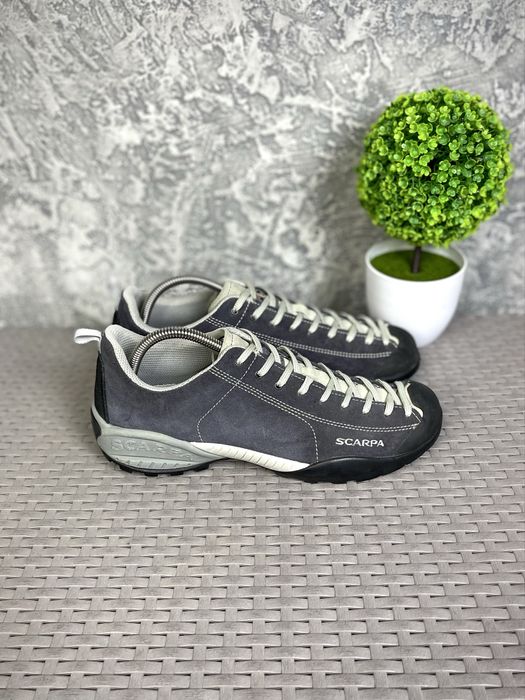 Scarpa кроссовки полуботинки 43 размер кожаные трекинговые серые