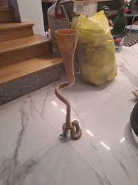 Brązowy Wazon kobr ze szkła artystycznego Cobra Snake