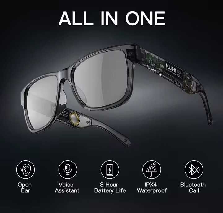 Поляризированные смарт-очки KUMI Meta V1 с динамиками IPX4 Bluetooth 5