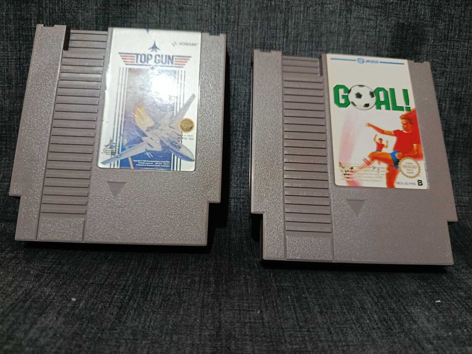 Lote NES – Top Gun & Goal! | Cartuchos originais