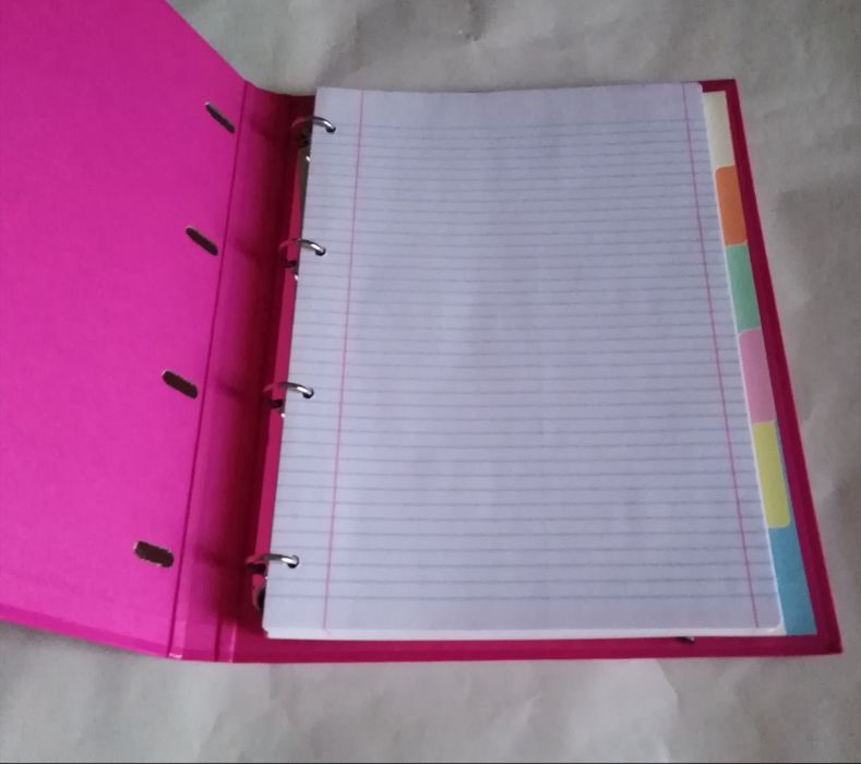 SALDOS Dossier lombada estreita, 4 argolas marca NOTE Material escolar