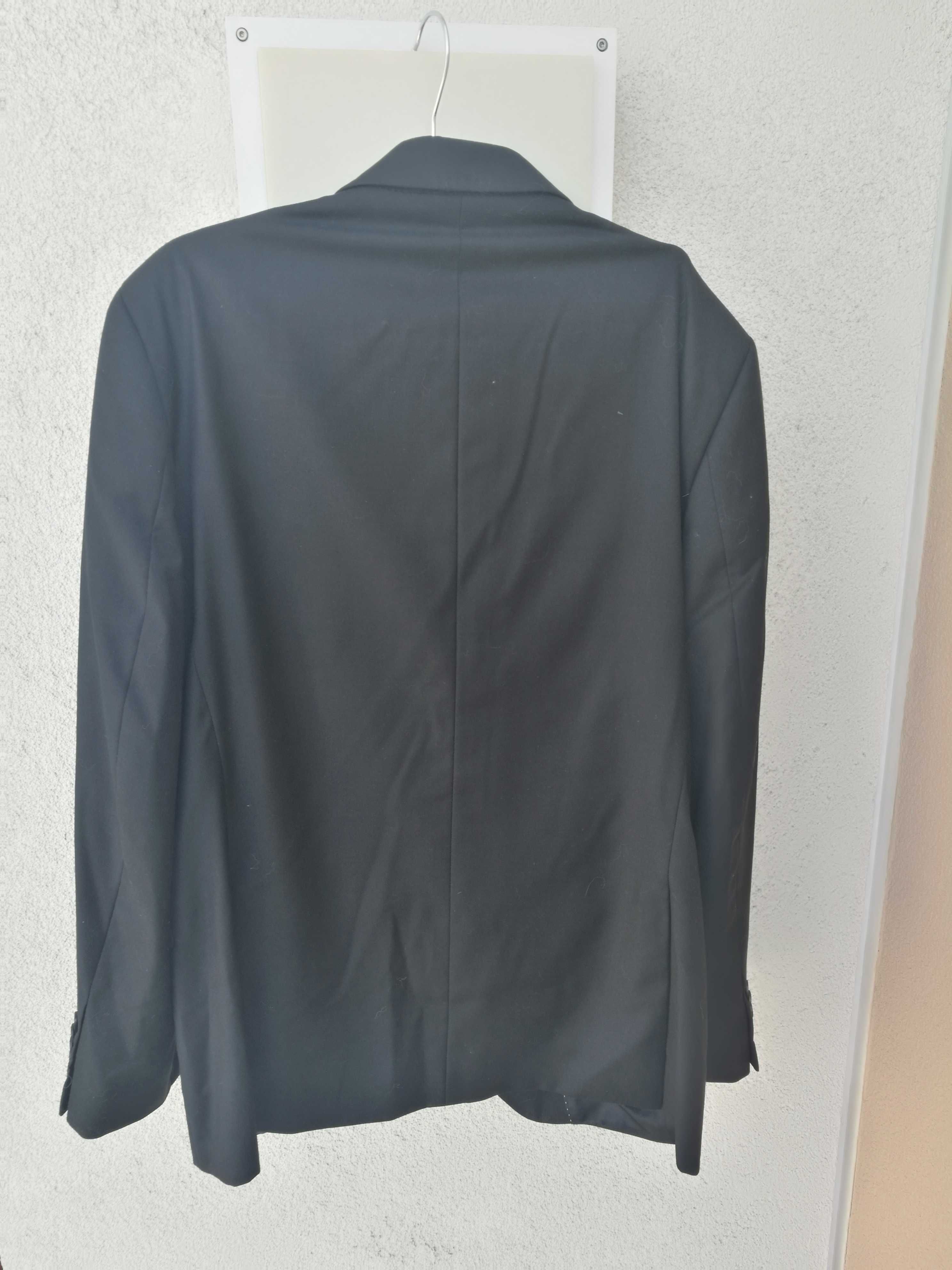 Czarny elegancki garnitur męski LANCERTO 170/100 90% wełna