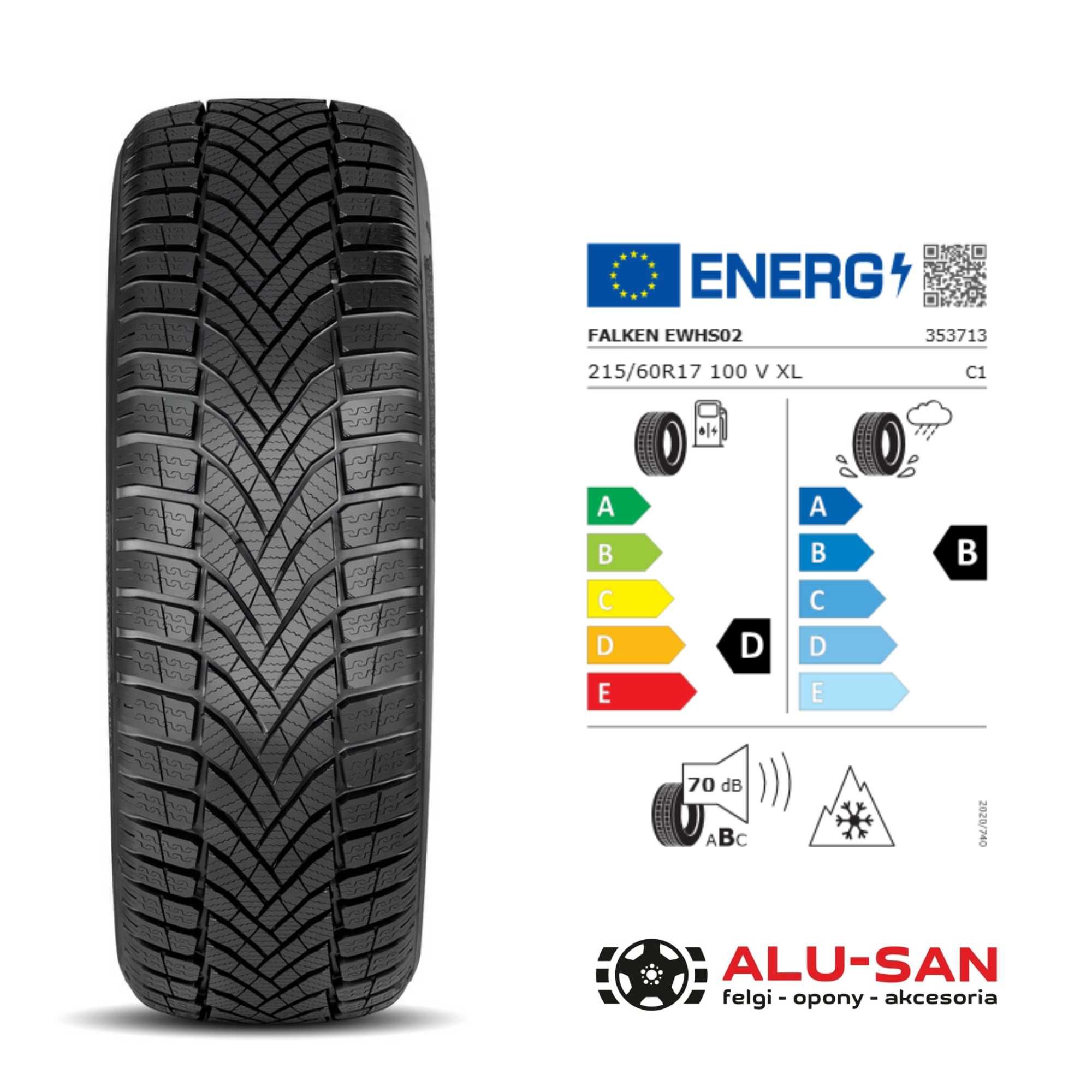 Nowe koła zimowe 17" OPEL MOKKA FALKEN 215/60R17 Grafit 4×108