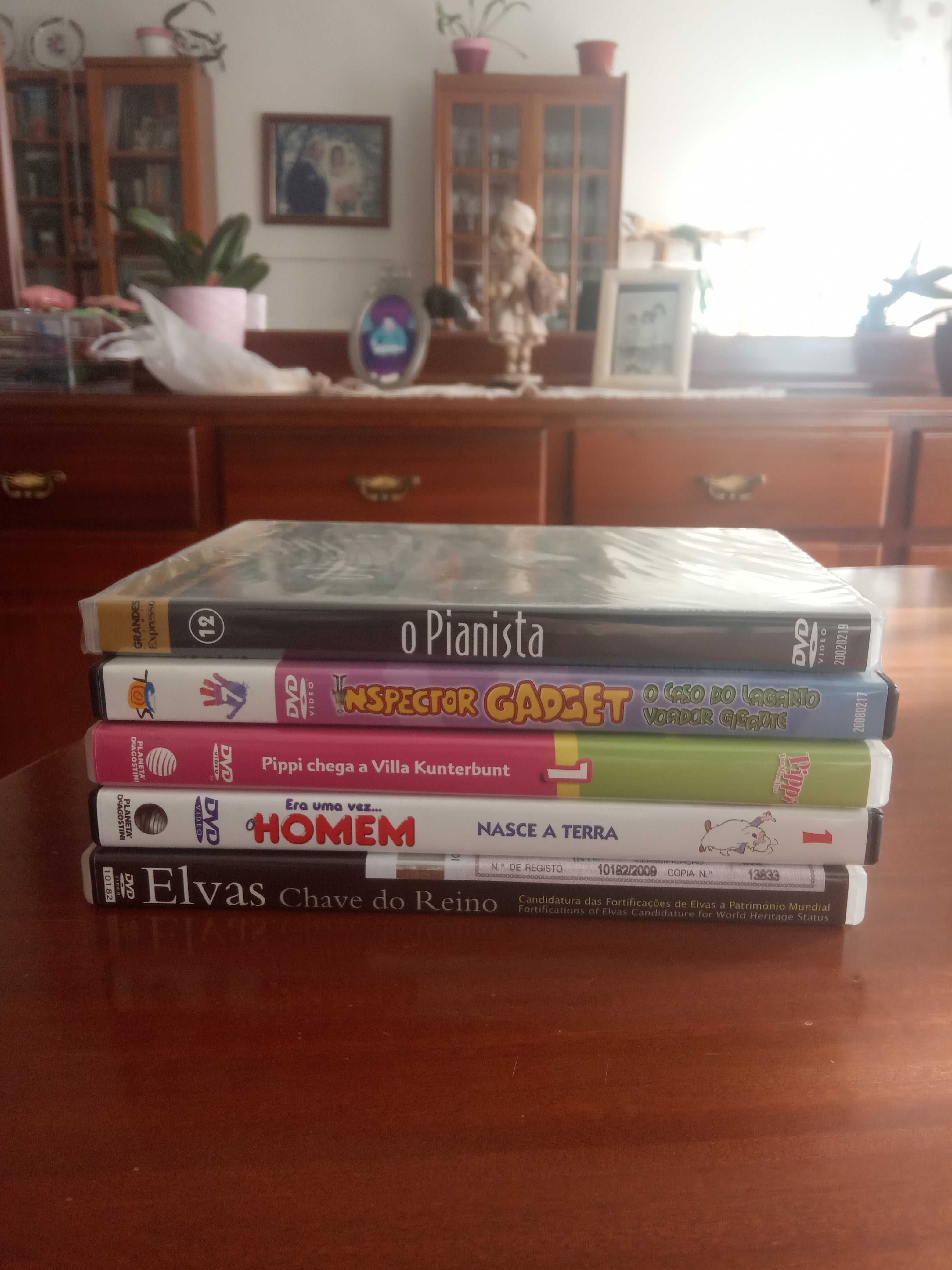 Vários DVDs de filmes