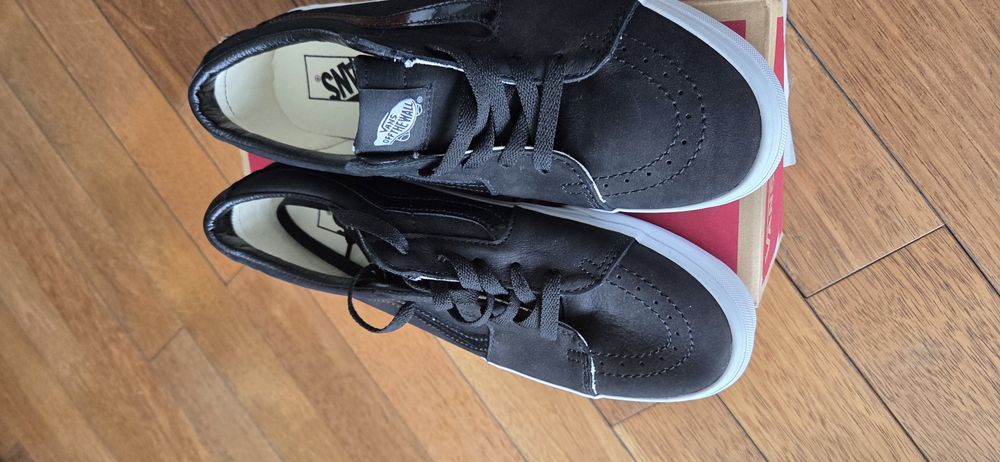 Buty Vans SK8-Low nowe czarne skóra 42,5